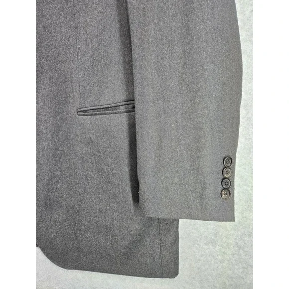 Hugo Boss Lanificio Tesse Bella Italy Dual Vent Gray‎ Blazer Super Jacket 44L